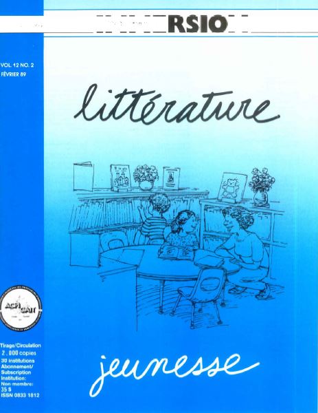 Journal de l&rsquo;immersion – Volume 12 – 1989