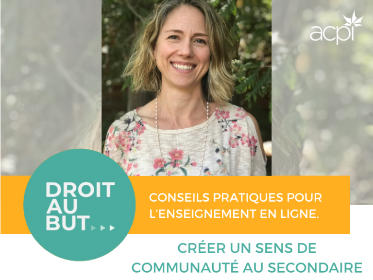 Créer un sens de communauté au secondaire