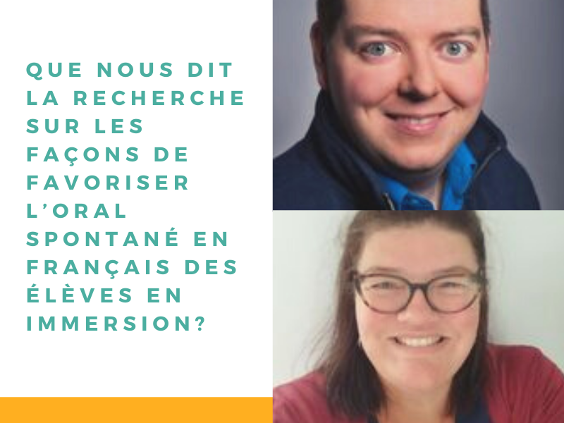 (2021) Favoriser l’oral spontané des élèves en immersion par l’utilisation de déclencheurs de parole.