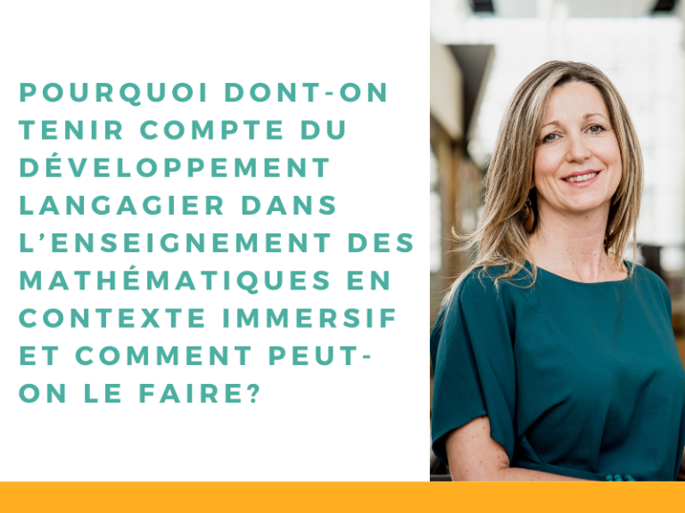 (2022) L’impact positif d’un encadrement langagier intentionnel en classe de maths en immersion