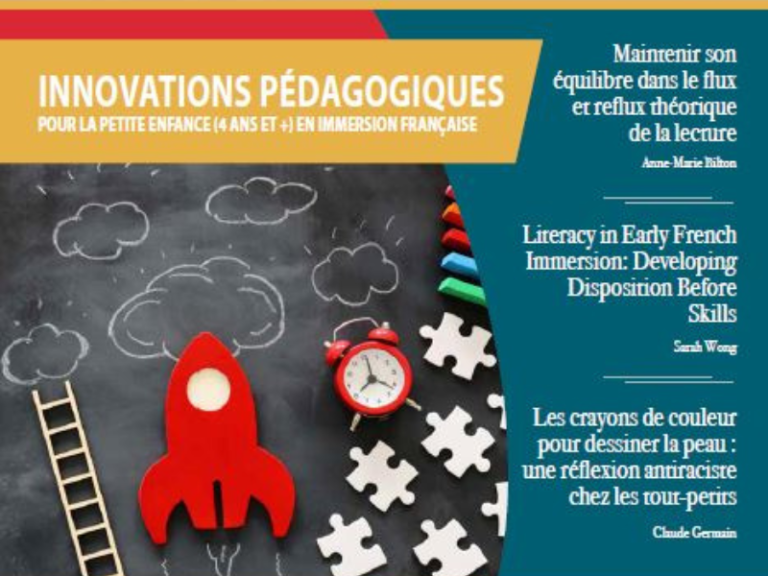 Volume 44, Numéro 3 – Automne 2022 – Innovations pédagogiques pour la petite enfance (4 ans et +) en immersion française