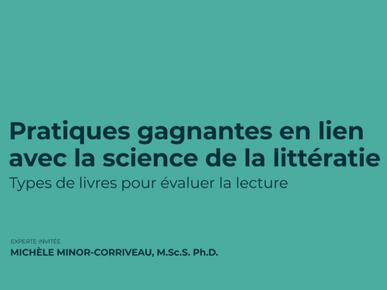 Types de livres pour évaluer la lecture