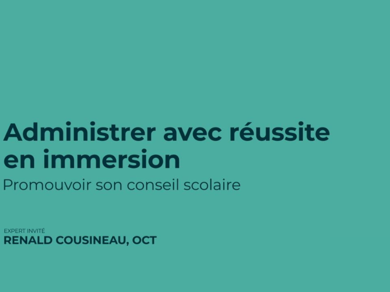 Promouvoir son conseil scolaire