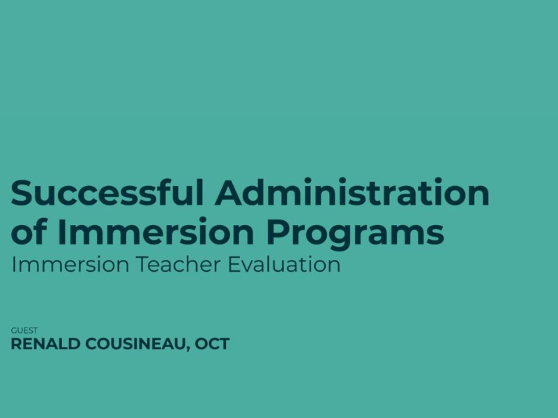 6- Immersion Teacher Evaluation