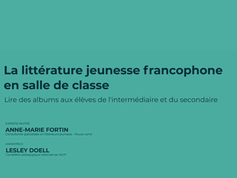 Lire des albums aux élèves de l&rsquo;intermédiaire et du secondaire