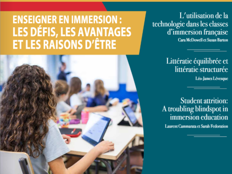 Volume 46, Numéro 3 – Automne 2024 – Enseigner en immersion : Les défis, les avantages et les raisons d&rsquo;être