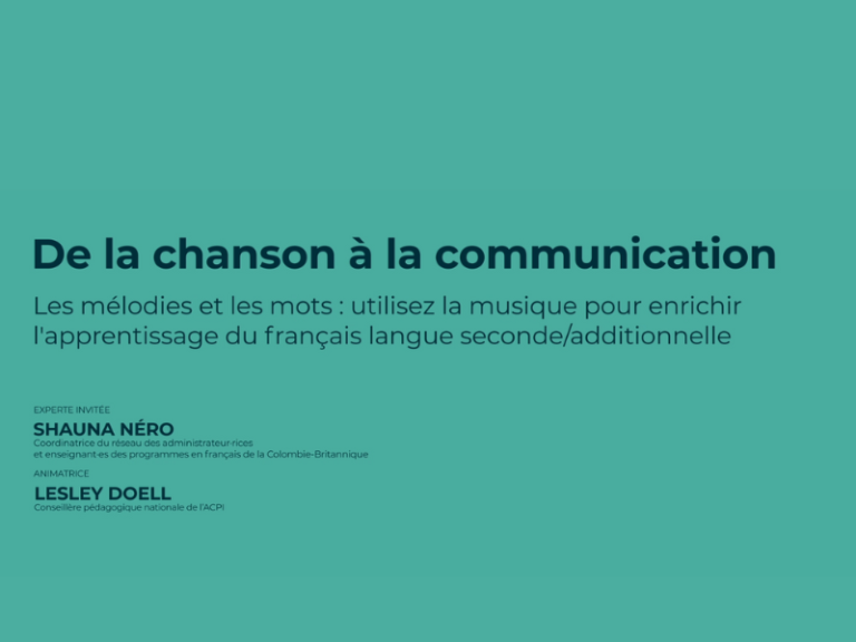 Les mélodies et les mots : utilisez la musique pour enrichir l&rsquo;apprentissage du FLS/additionnelle