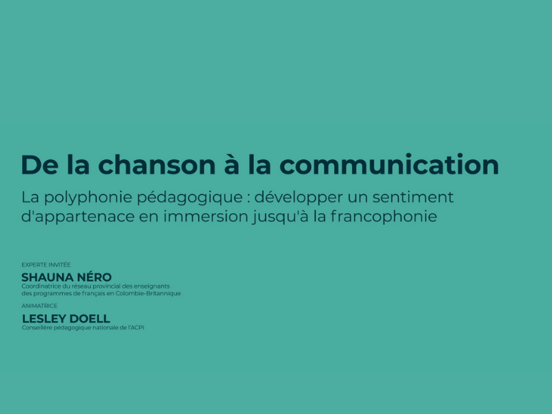 La polyphonie pédagogique : développer un sentiment d&rsquo;appartenance en IF jusqu&rsquo;à la francophonie
